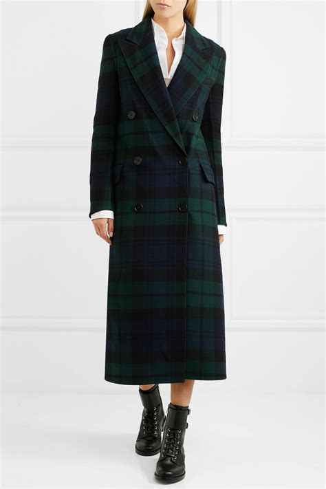 burberry double-breasted tartan coat|burberry's tartan print.